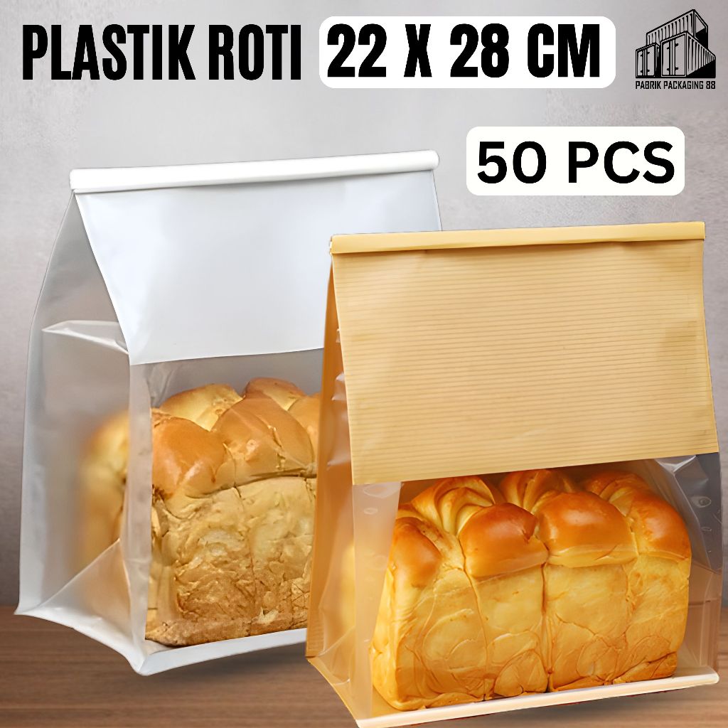 Jual 50 PCS Kantong Roti Zip Kawat Tawar Kertas Kraft Paper Bag ...