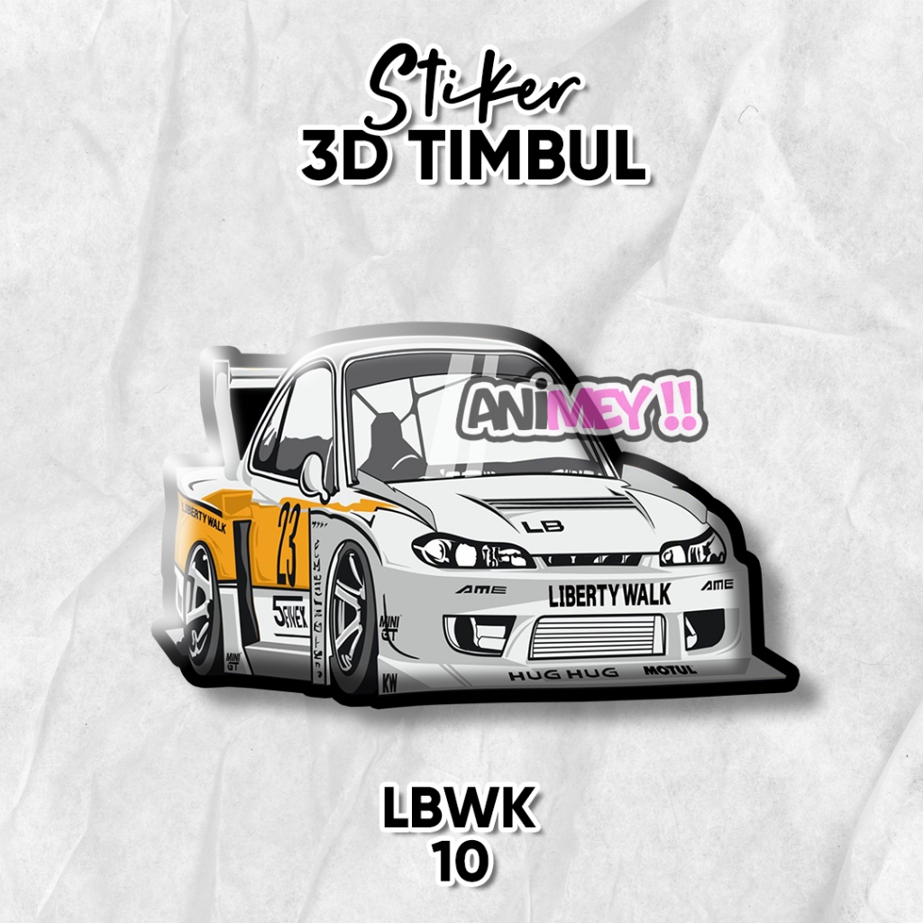 Jual Stiker Emblem 3D Timbul LB Works LBWK Cars / Stiker JDM LBWK ...