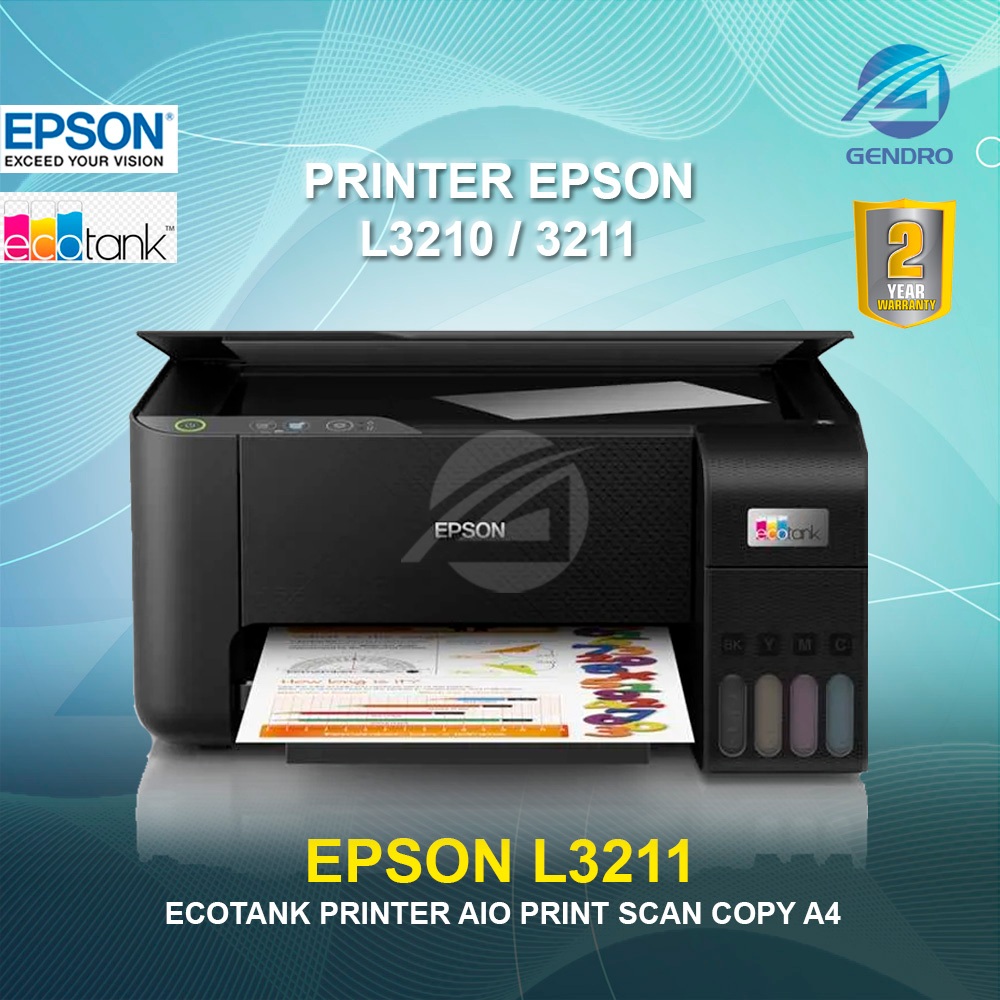 Jual Printer Epson L3210 / L3211 Ecotank Print Scan Copy A4 | Shopee ...
