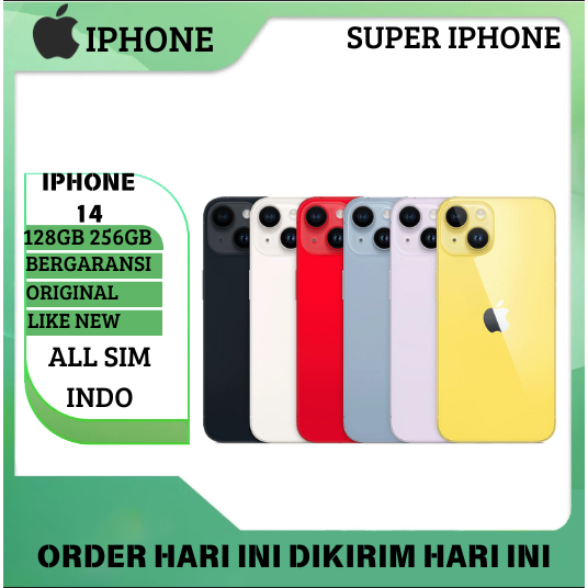 Jual IP 14 128GB 256GB SECOND ORIGINAL BEKAS FULLSET | Shopee Indonesia