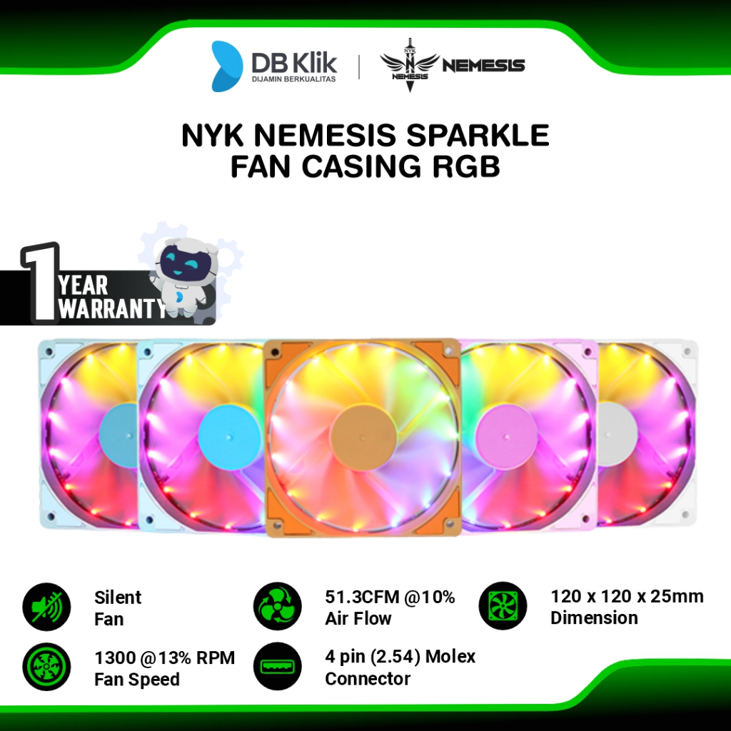 Jual NYK Nemesis Fan Casing RGB Sparkle - Sparkle Pink | Shopee Indonesia