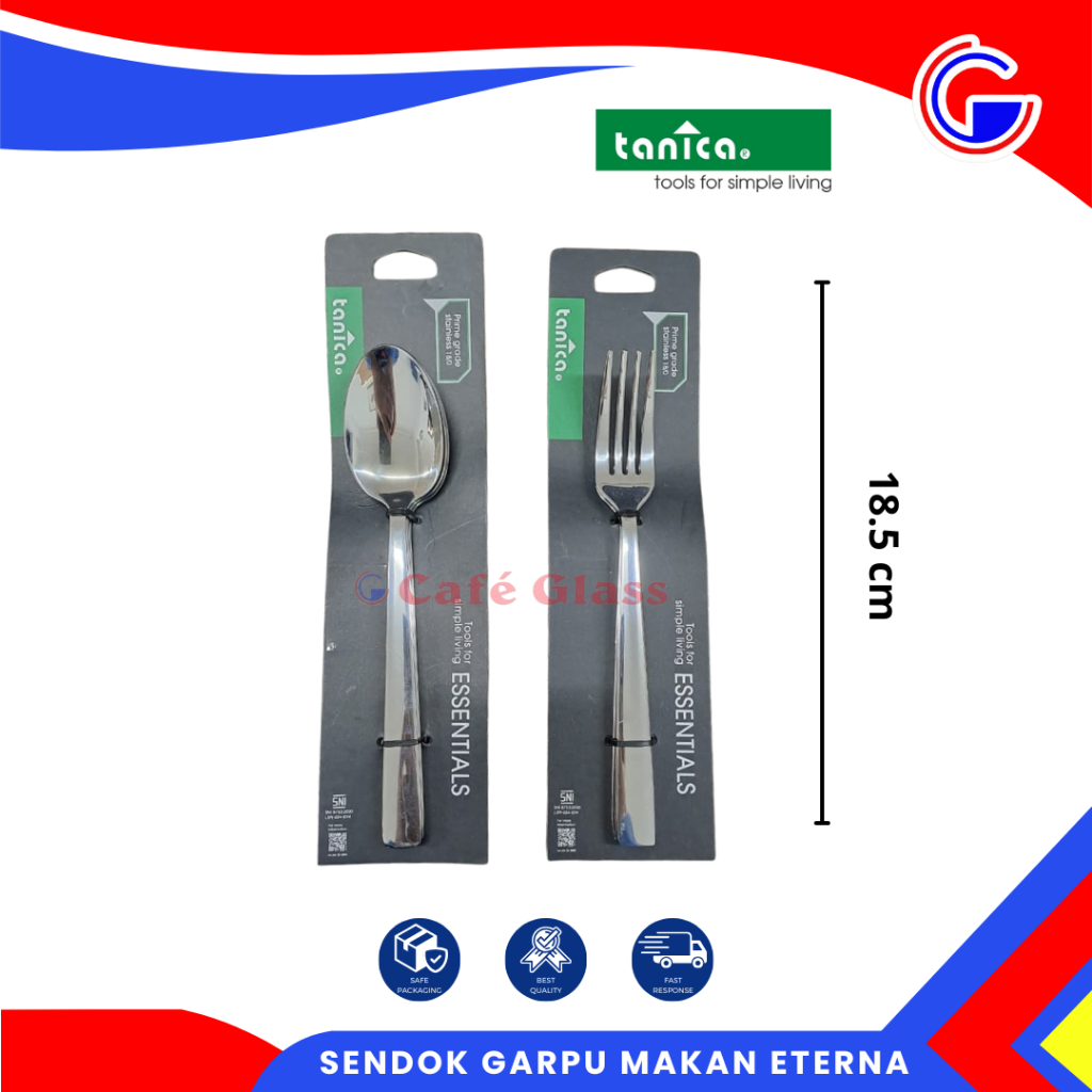 Sendok Garpu Makan Stainless Tanica Eterna - Alat Makan Hotel Restoran - 523-01 - 523-03