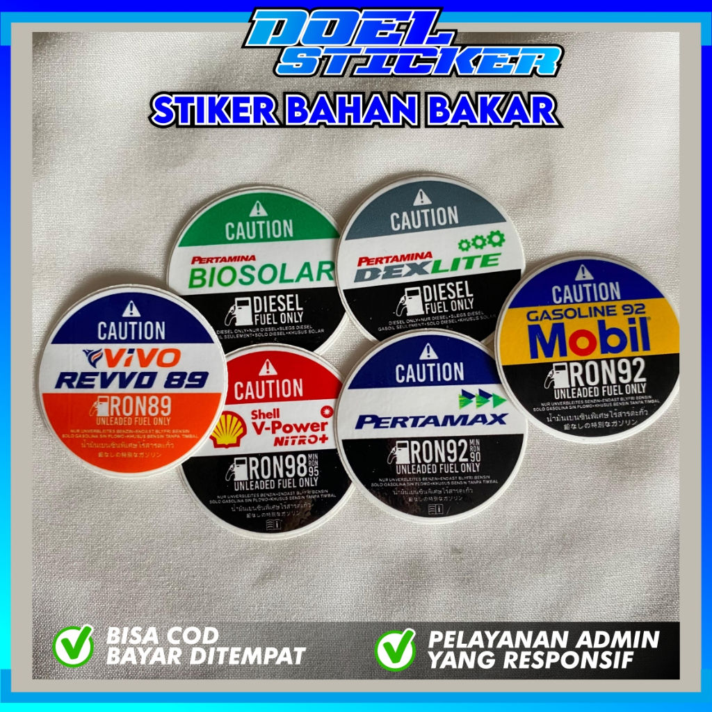 Jual Stiker Tangki Stiker Bahan Bakar Model Bulat Stiker SPBU Lengkap ...
