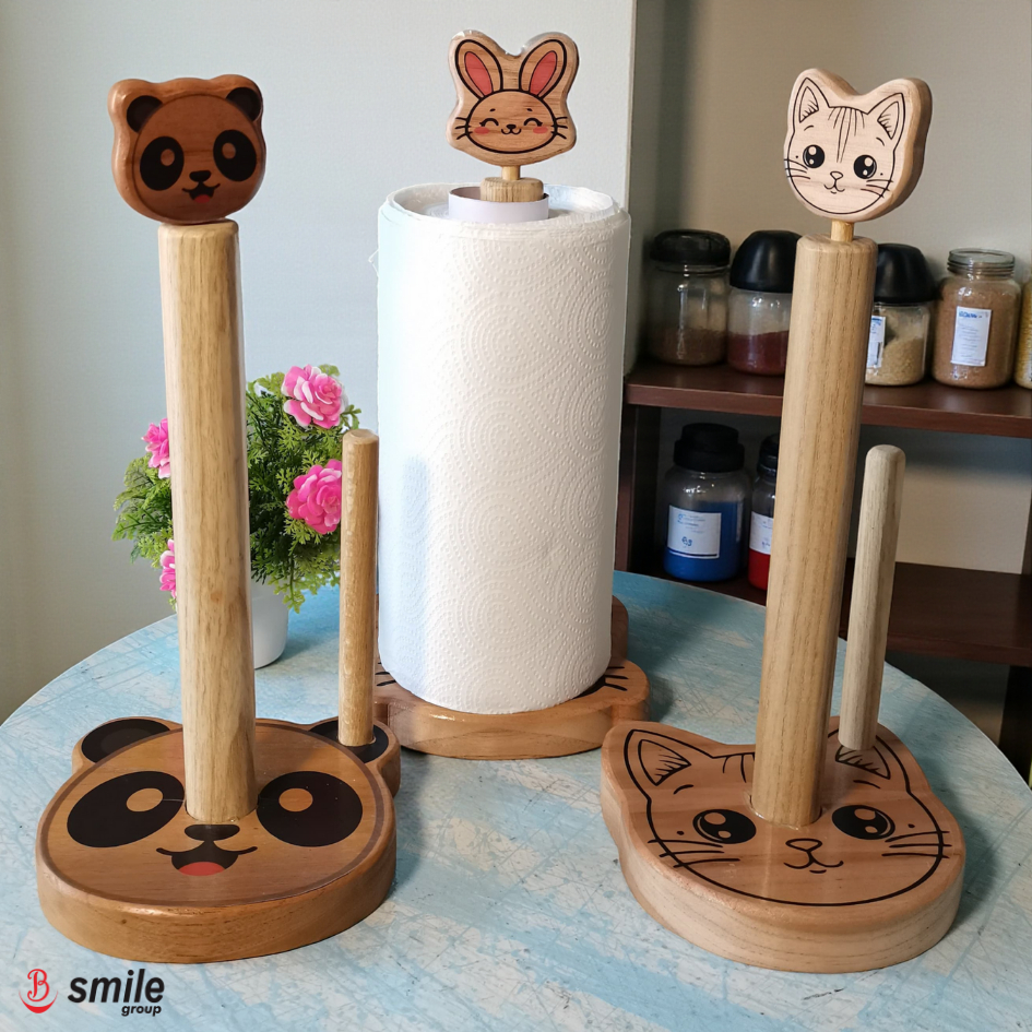 Jual B Smile - Tempat Tissue Roll Karakter Kayu Tempat Tisu Gulung ...