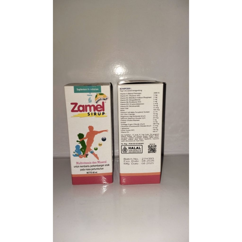 Jual Zamel Sirup 60 mL | Sirup Multivitamin untuk anak | Shopee Indonesia