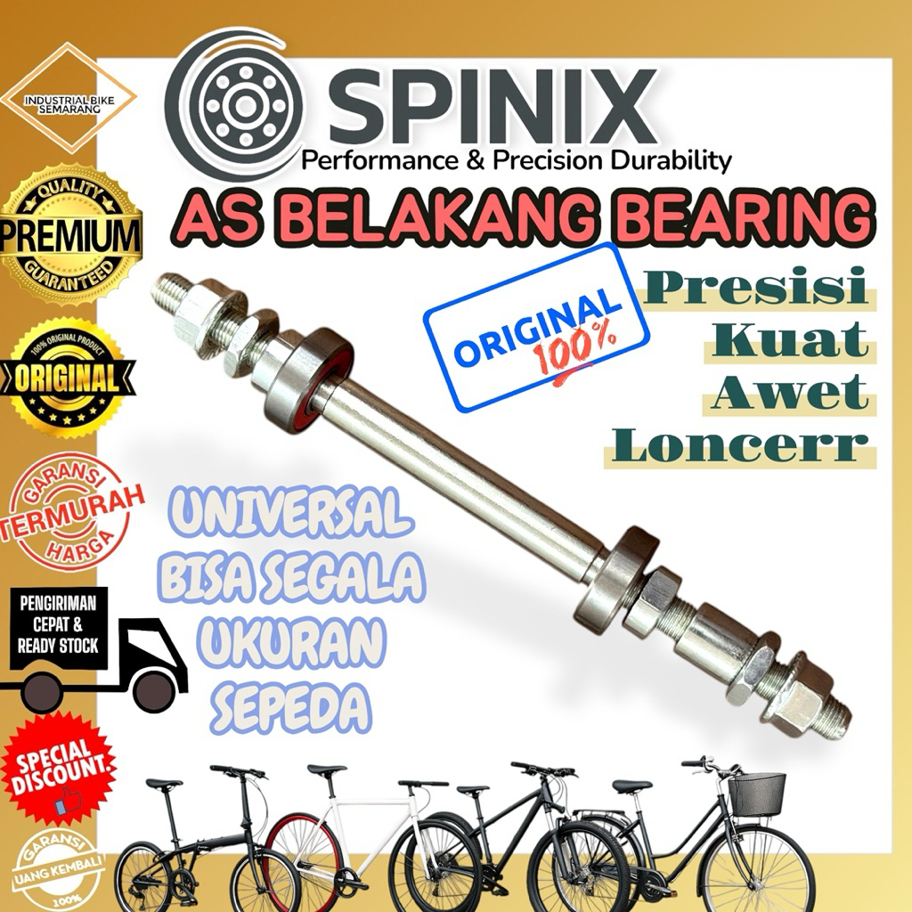 Jual ( ORI SPINIX AS BELAKANG BEARING ) As Roda Belakang Sepeda MTB ...