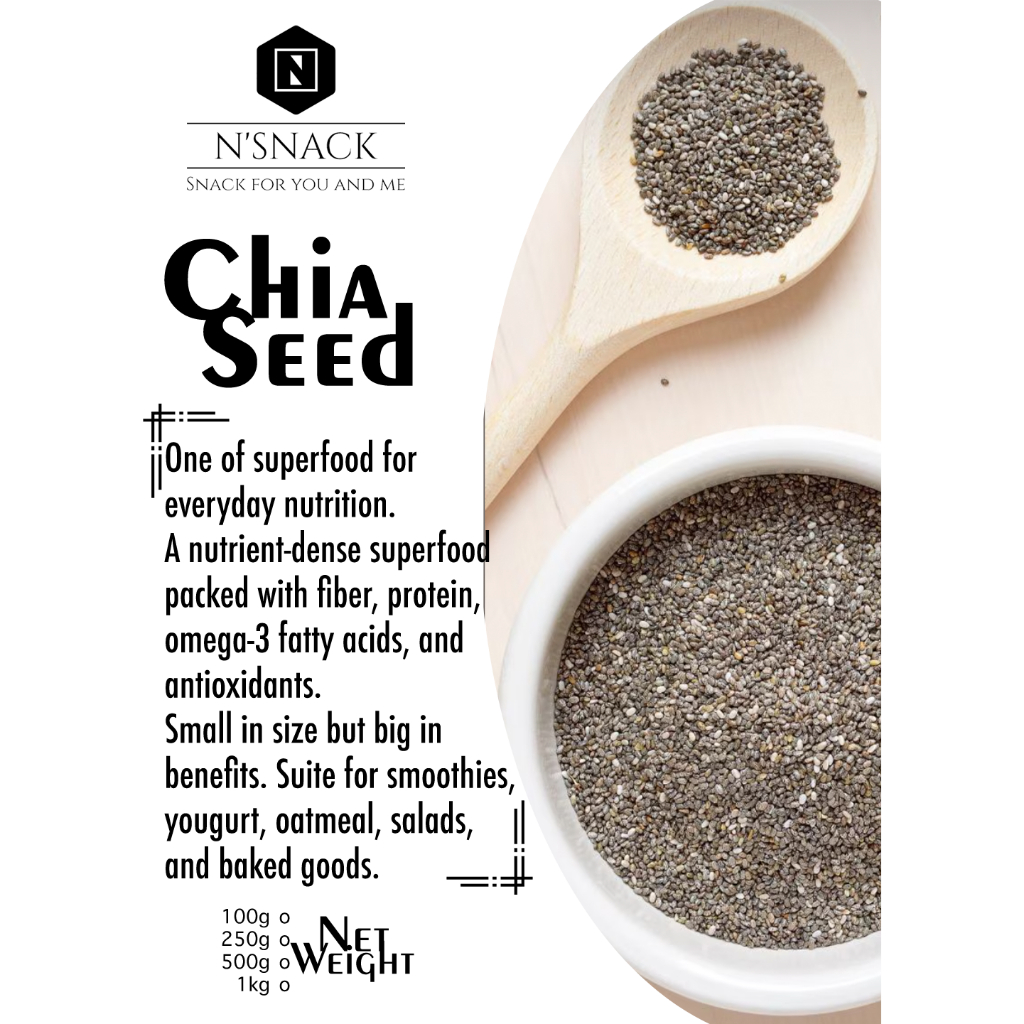 Jual Organic Black Chia Seed 1000gram/1kg BPOM HALAL from Mexico / Chia ...