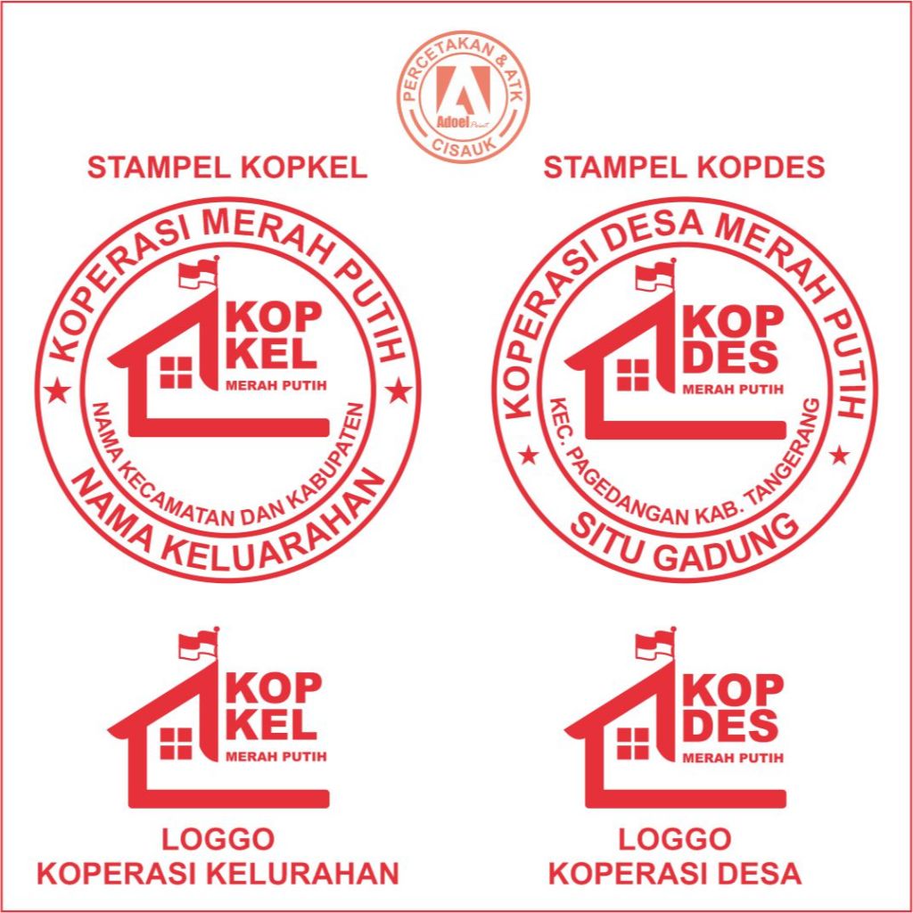 Jual STAMPEL KOPERASI DESA MERAH PUTIH (KDMP) / KOPERASI KELURAHAN ...