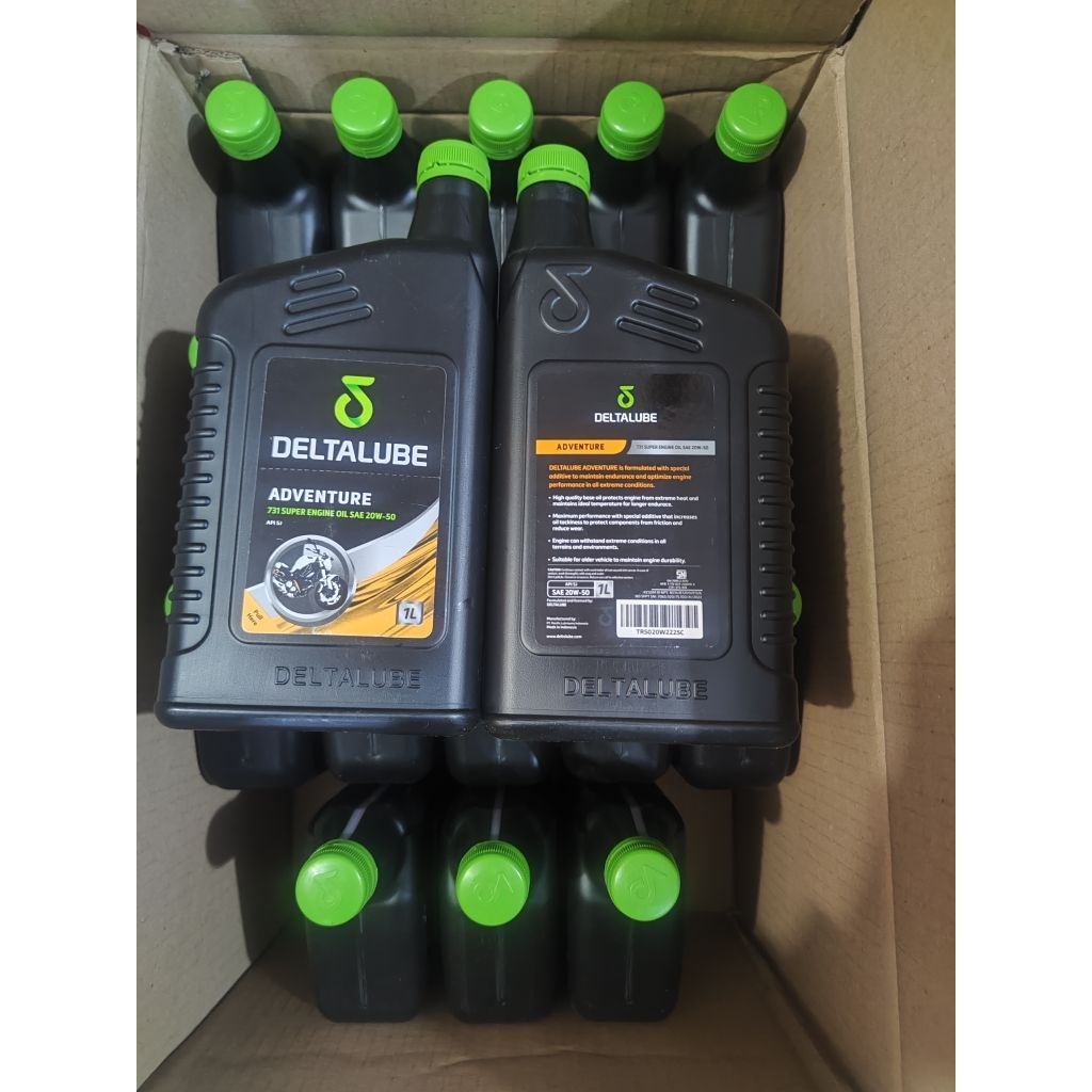 Jual DELTALUBE ADVENTURE 1 LITER 731 SUPER ENGINE OIL SAE 20W-50 1 DUS ...