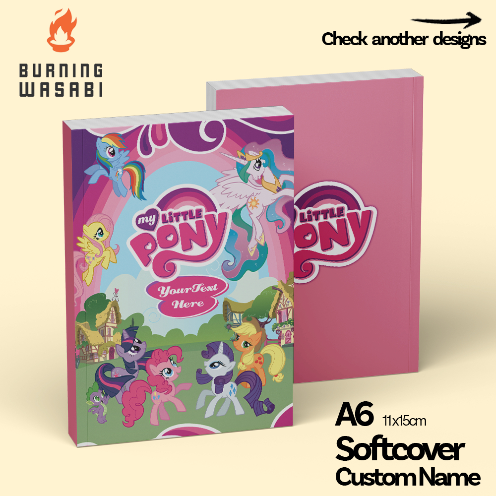 Jual Buku Saku Pocket Notebook My Little Pony Softcover Custom Nama ...