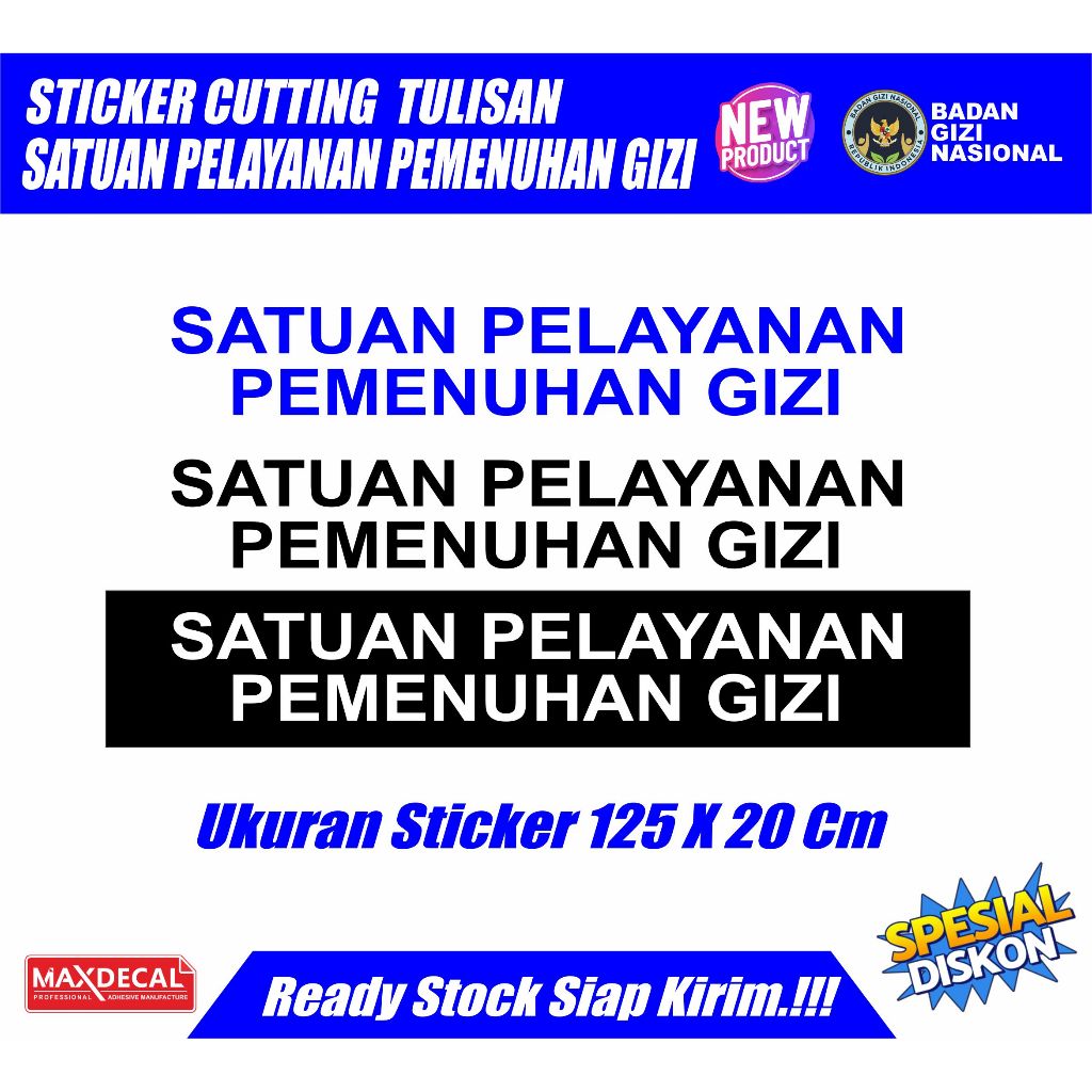 Jual Sticker BGN SPPG MBG Mobil granmax box | Shopee Indonesia