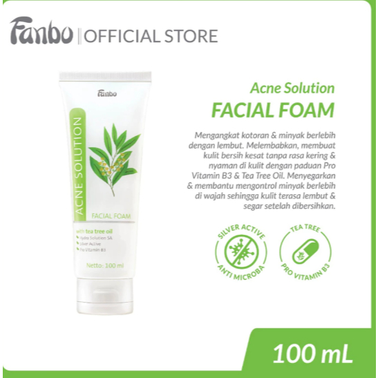 Jual Fanbo Acne Solution Facial Foam - 100ml - Acne Facial Foam ...