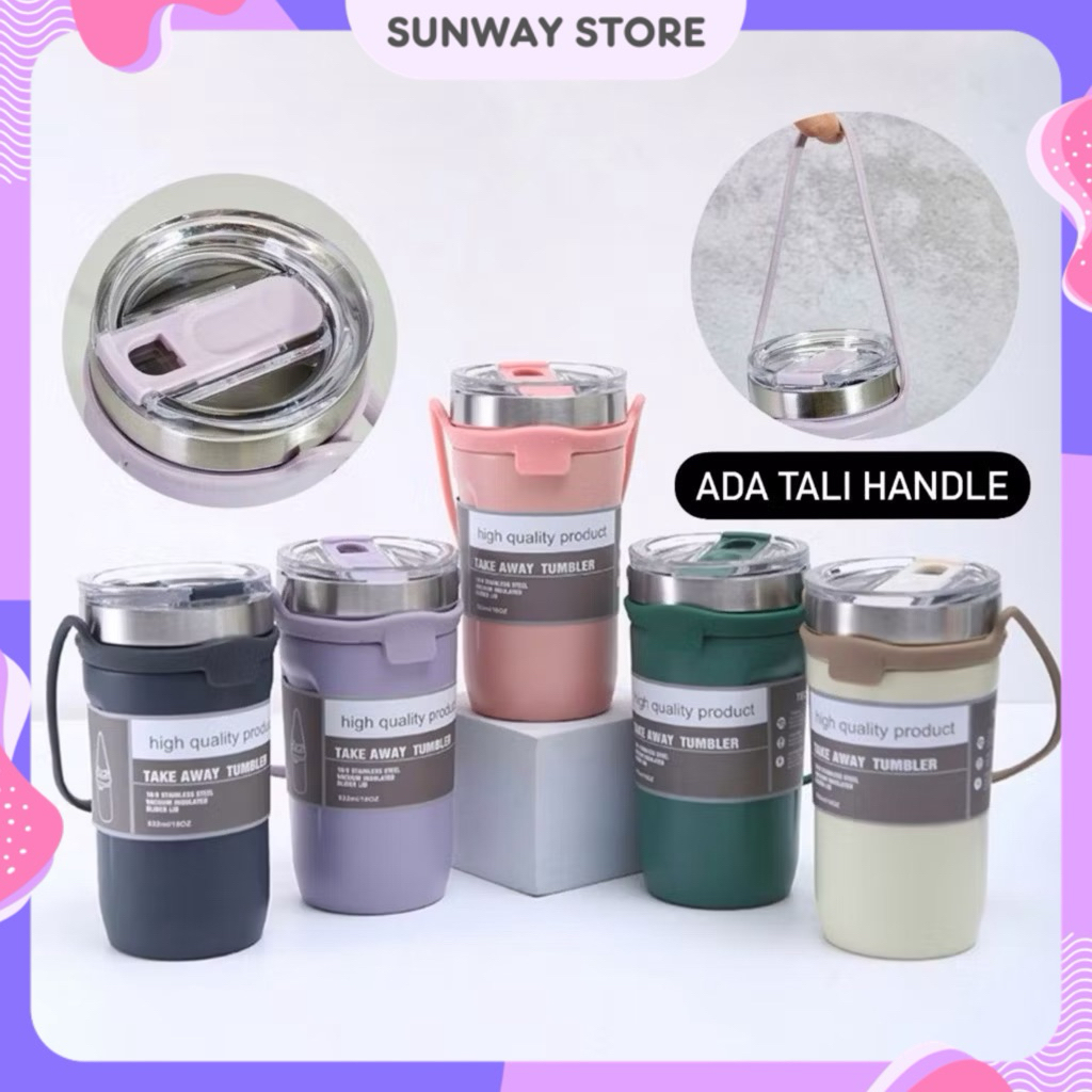 Jual SUNWAYSTORE - Tumbler Tali Warna 540ml Stainless SUS 304 / Tumbler ...