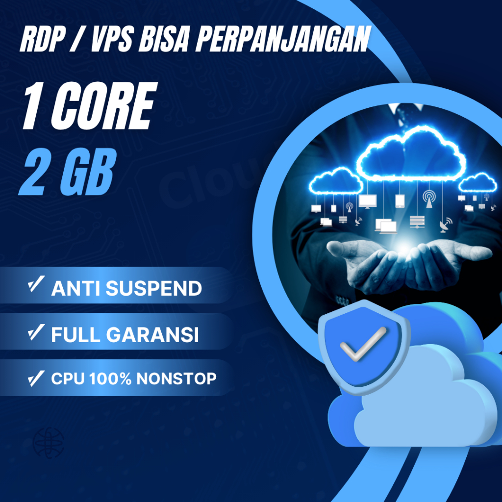 Jual RDP / VPS Ram 2GB 1 Core / 1 Vcpu Ram 2 GB Bulanan Mingguan Harian ...