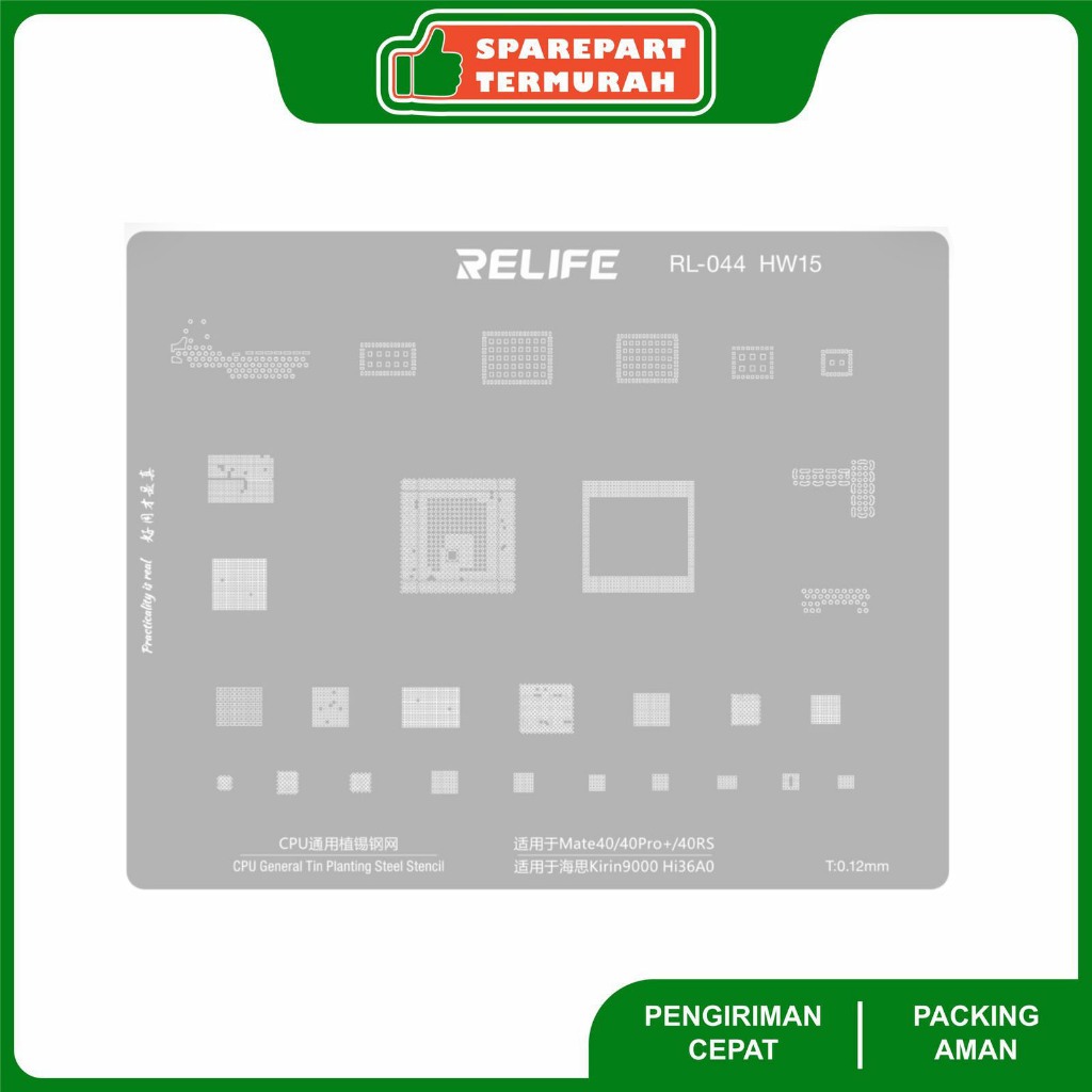Jual Cetakan Ic Bga Stancils RELIFE RL-044 HW15 FOR HUAWEI MATE 40 ...