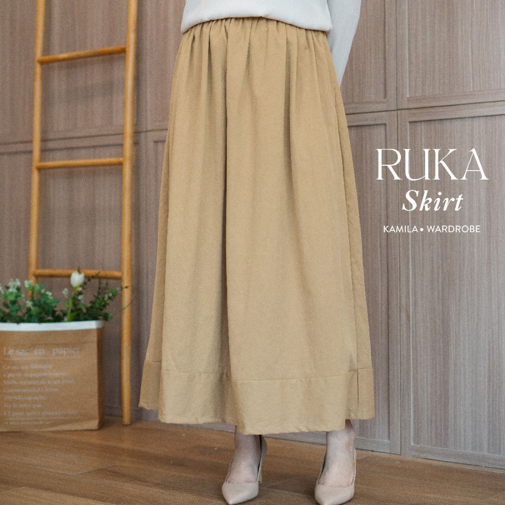 Jual Kamila - RUKA SKIRT || Bawahan Rok Panjang Wanita Basic Korean ...