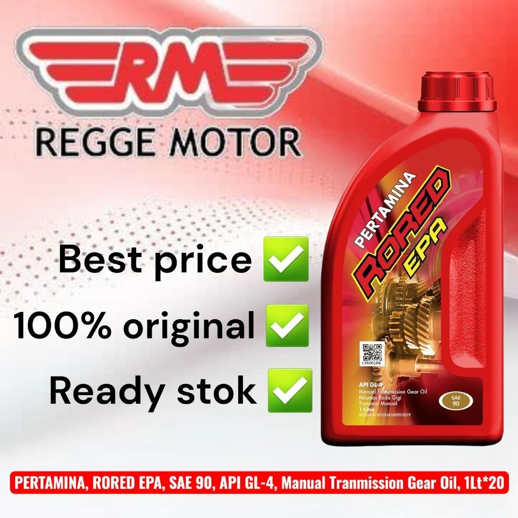 Jual PERTAMINA, RORED EPA SAE 90 API GL-4 Minyak Transmisi Manual 1L*20 ...