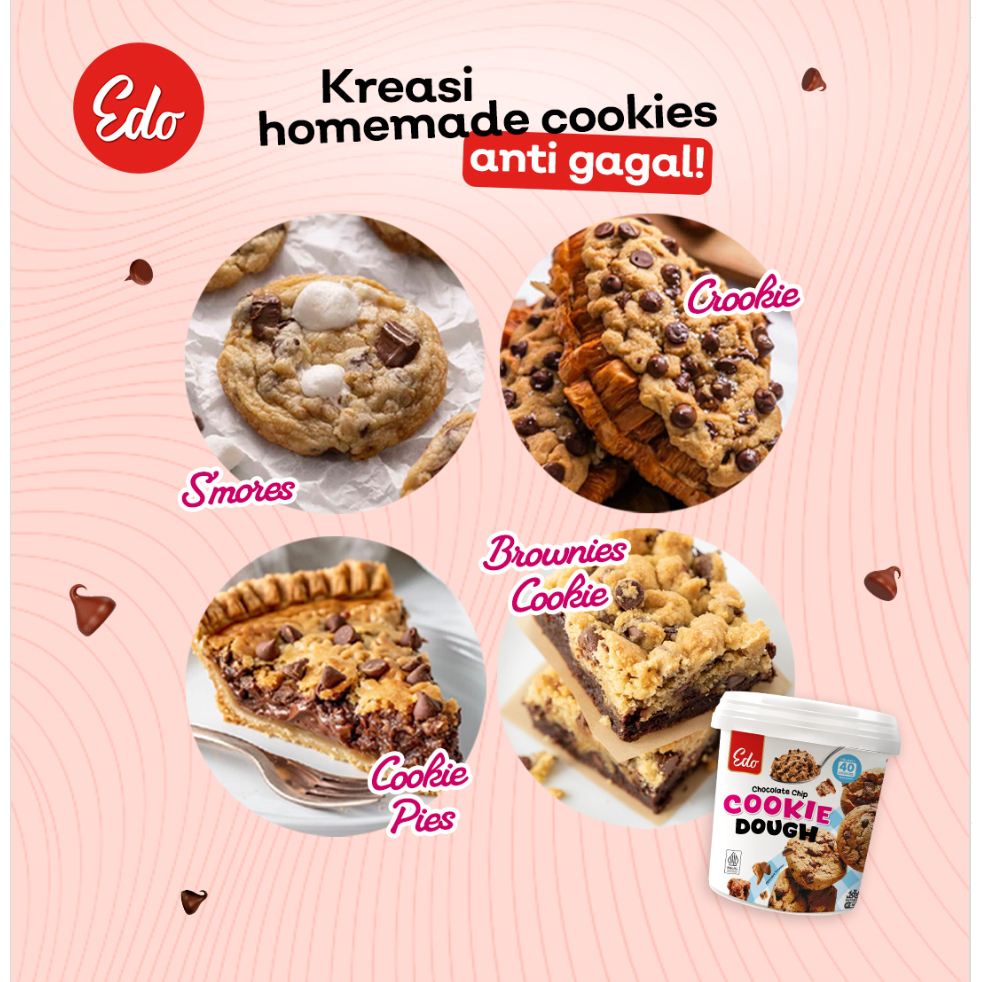 Jual Edo Chocolate Chip Cookie Dough - 400GR | Shopee Indonesia