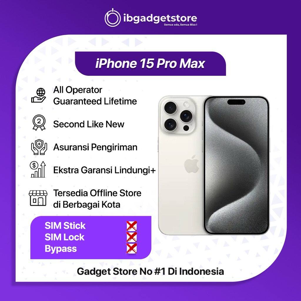 Jual IP 15 PROMAX 256GB/512GB Secondhand Like New Original Bergaransi ...