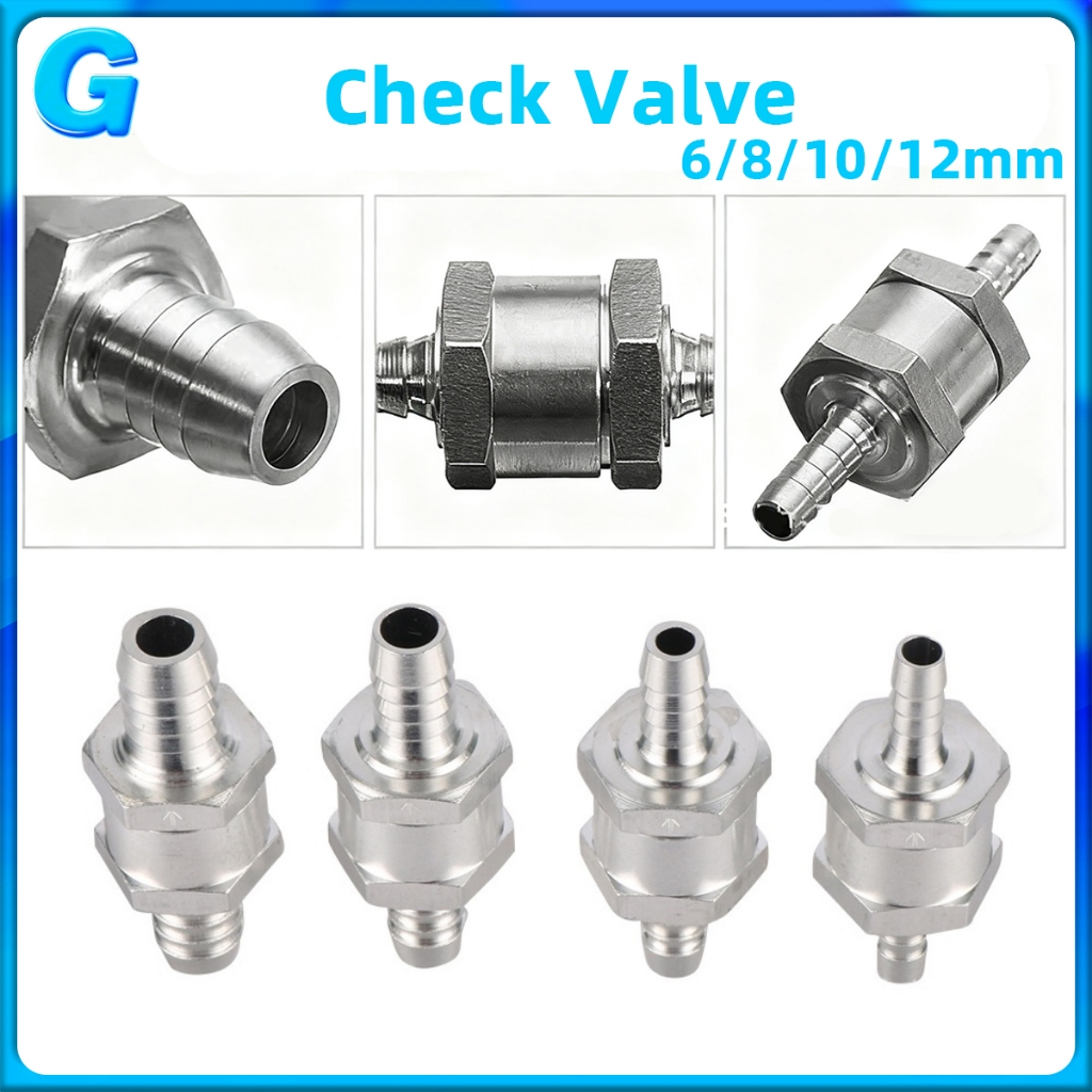 Jual 6/8/10/12mm Universal Check Valve Aluminum Alloy Satu Arah Katup ...