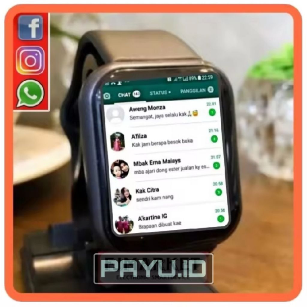 [ BERGARANSI.!! ] SMARTWATCH 4G Y68 ANTI AIR BISA WA WHATSAPP SMS TLFN NOTIF MUSIK KAMERA BLUETOOTH JAM TANGAN PINTAR NO SIM CARD MEMORY SENSOR DETAK JANTUNG PENGUKUR LANGKAH SUHU ANTI AIR UPGRADE V8 U9 A1