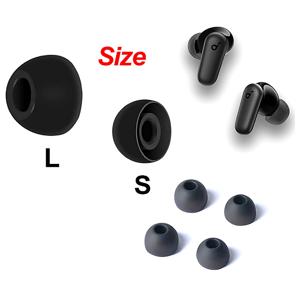 Jual 251022B Original Replacement Silicone Eartips Anker SoundCore R50i ...