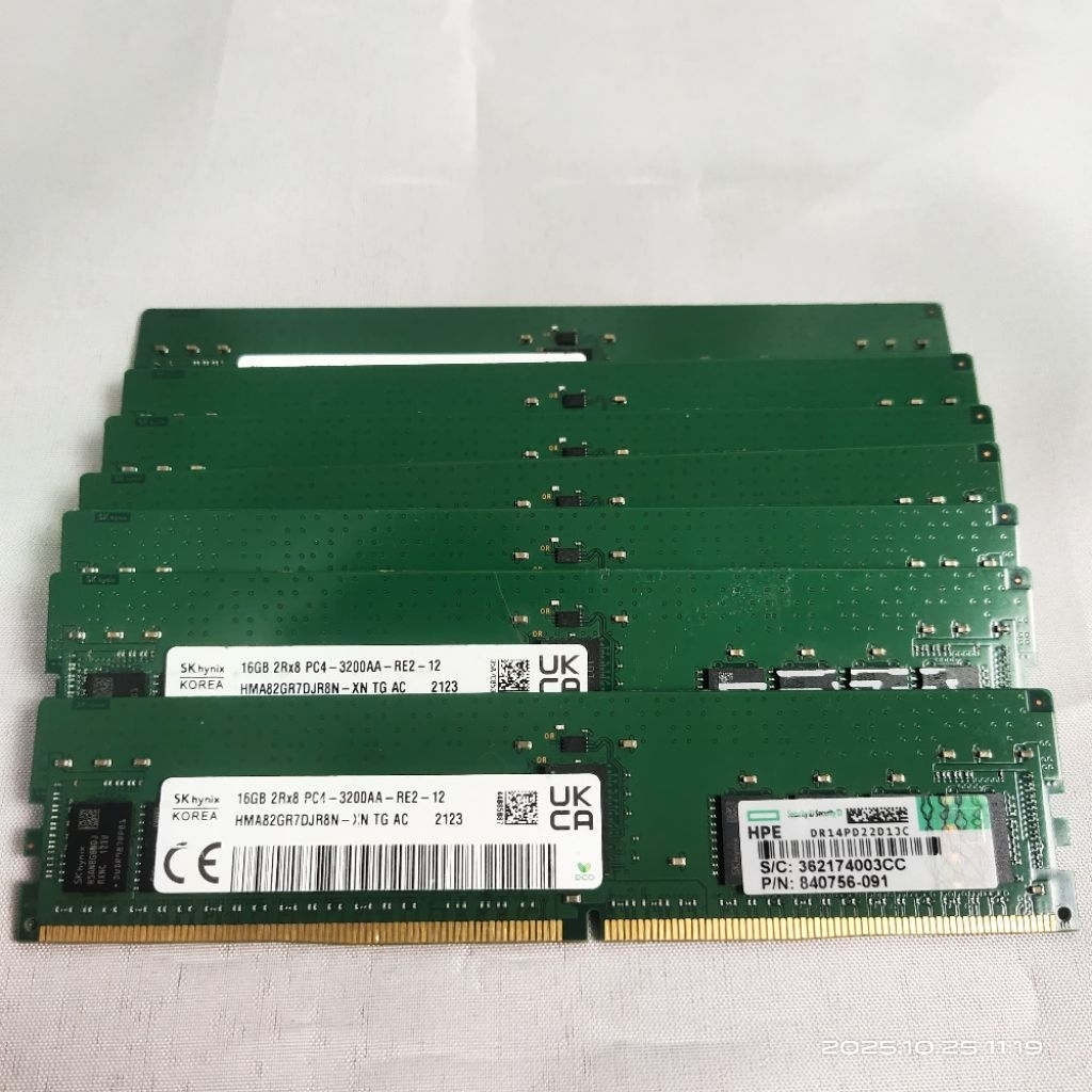 Xpg Ram DDR4 8 GB 3200 MHz HP SK Hynix 16GB DDR4-3200 ECC