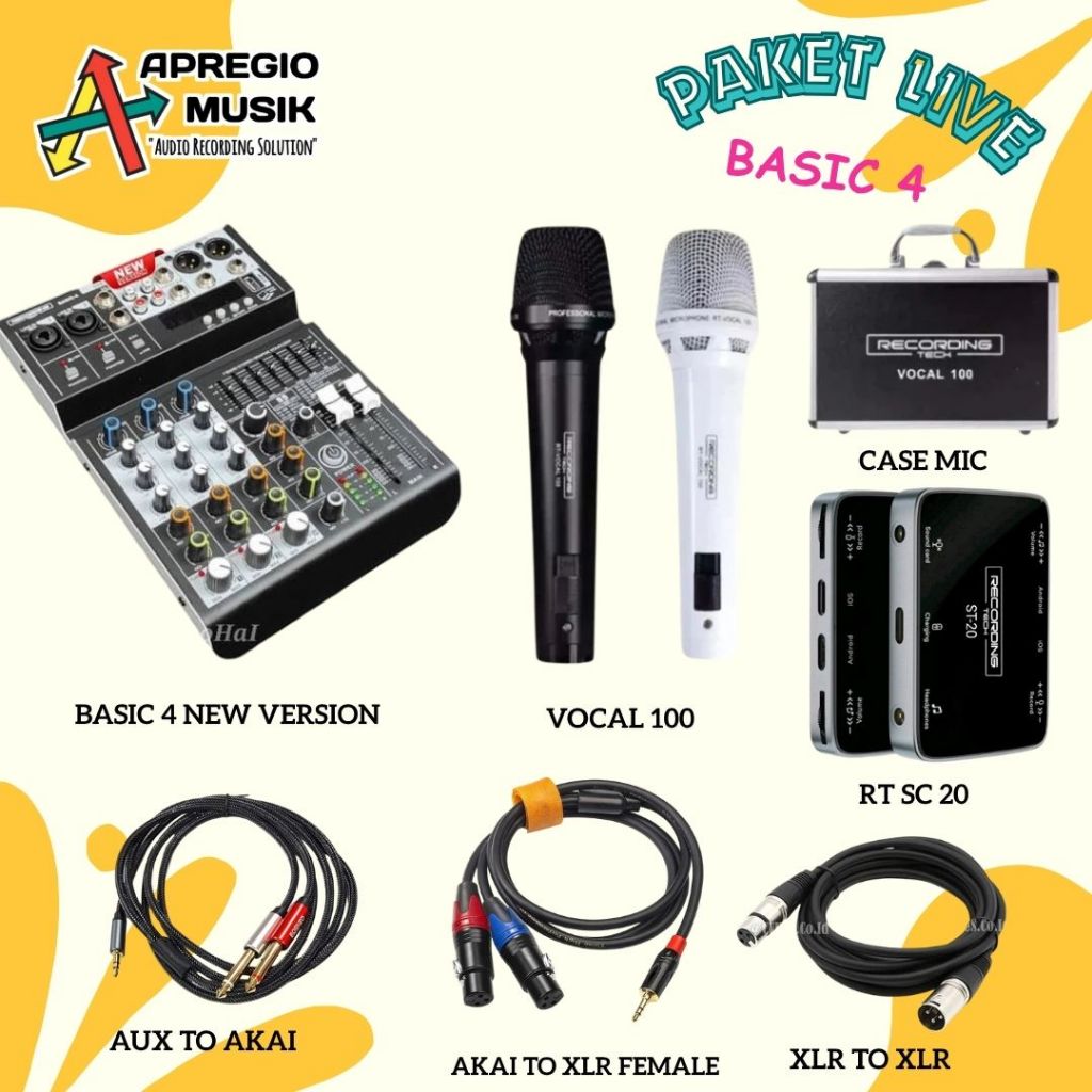 Jual Paket Lengkap Live Karaoke Recording tech RT Basic 4 MK2 TONE100 ...