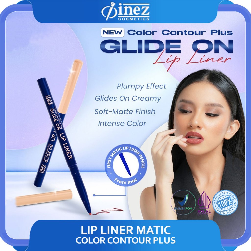 Jual INEZ Lip Liner Matic Glide On Lipliner Color Contour Plus Kontur ...