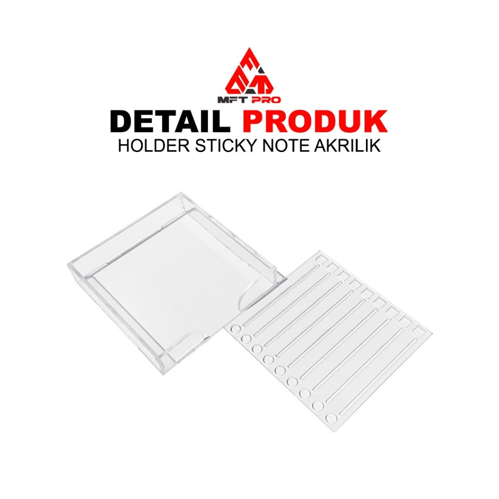 Jual MFT Pro Tempat Penyimpanan Sticky Note Akrilik - Holder Sticky ...