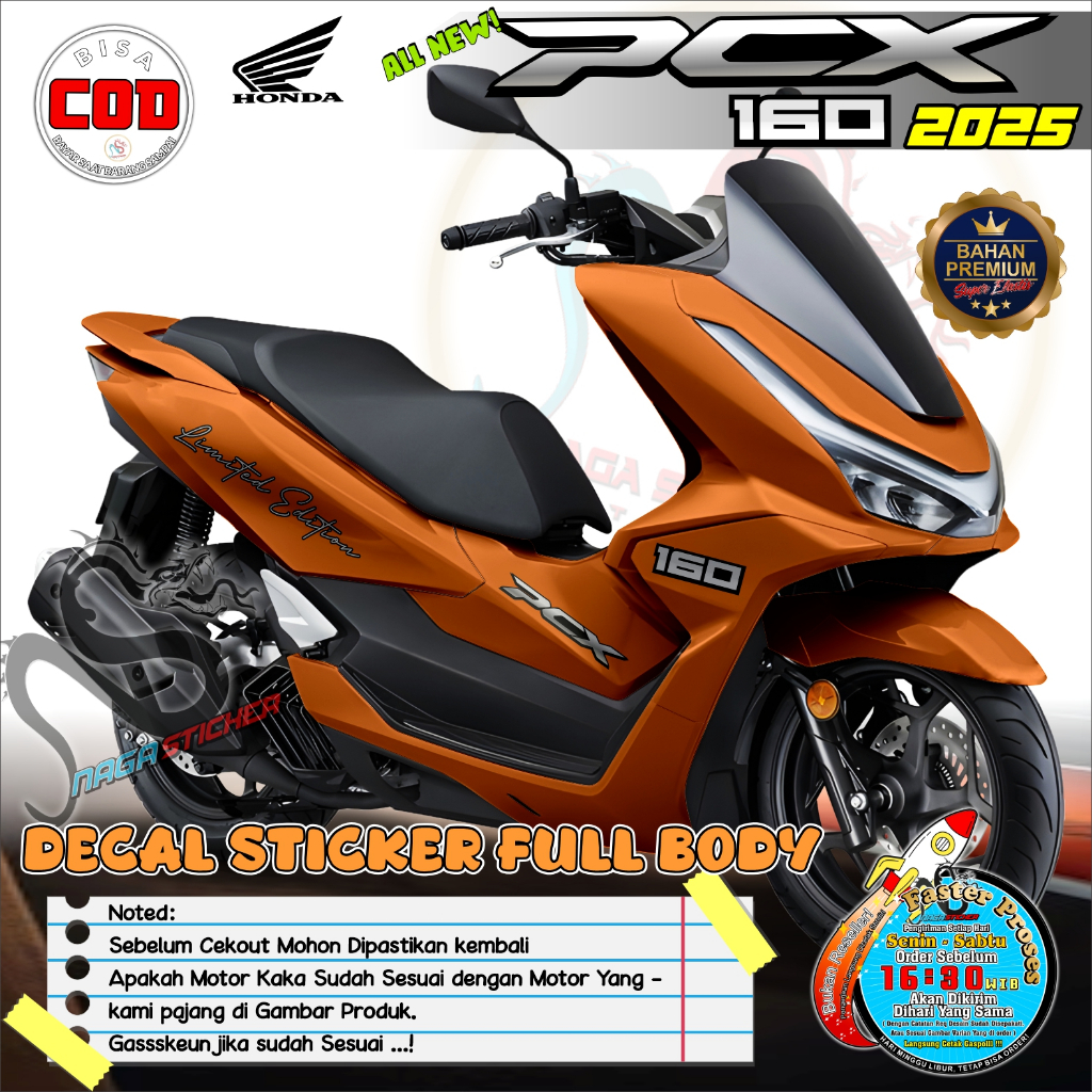 Jual Bisa COD Decal Sticker Full Body HONDA PCX 2025 Motif SIMPEL NS ...