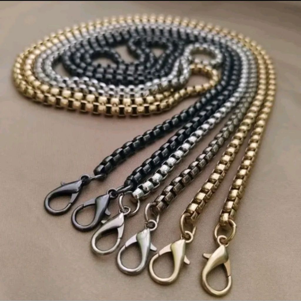 Jual JS - Tali rantai besi strap ada pengaitnya/ Tali tas selempang ...