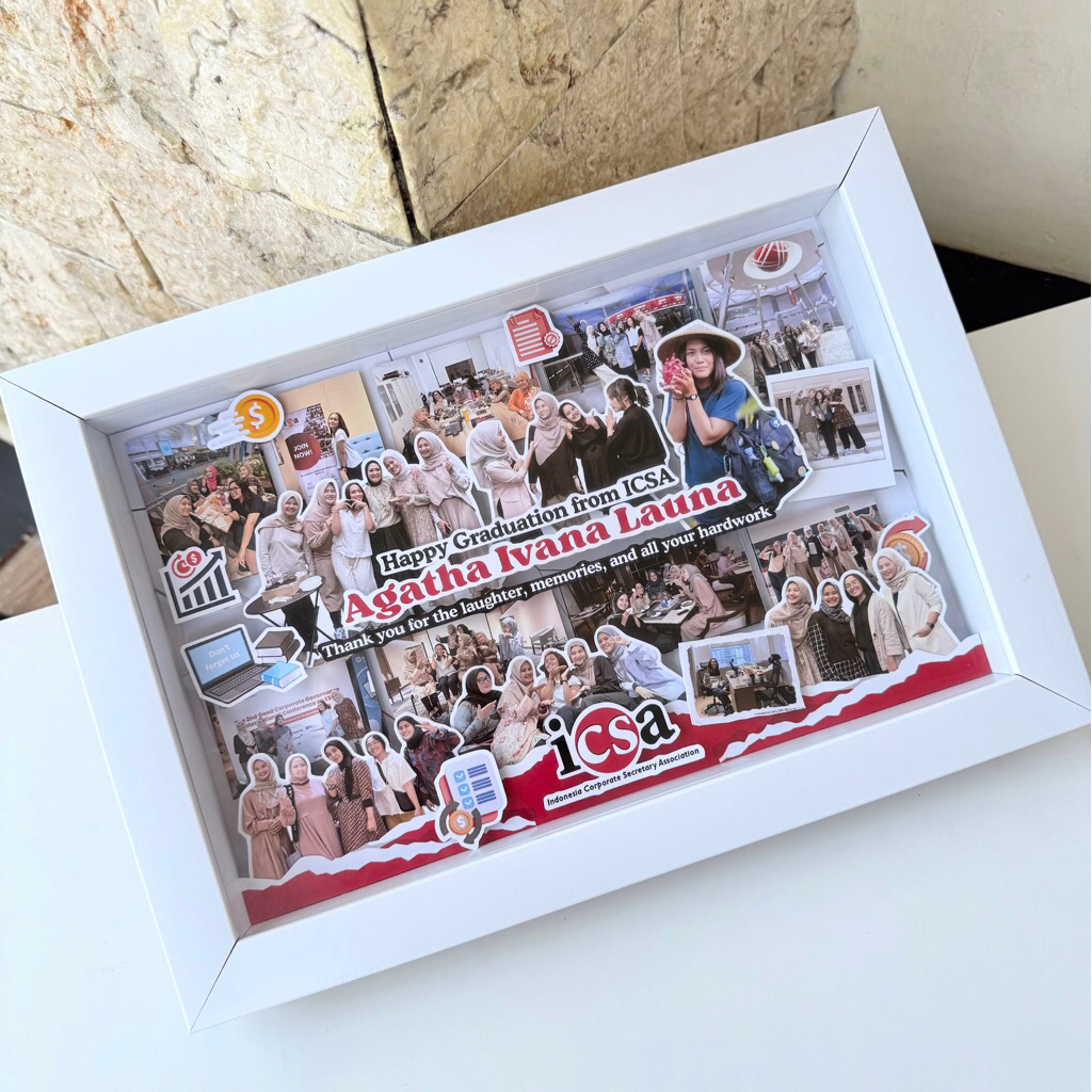 Jual SCRAPFRAME 3D hadiah custom untuk farewell, birthday, anniversary ...