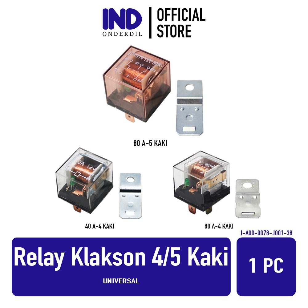 Jual IND Onderdil Relay Klakson 4 5 Kaki Universal Riley Kelakson Horn ...