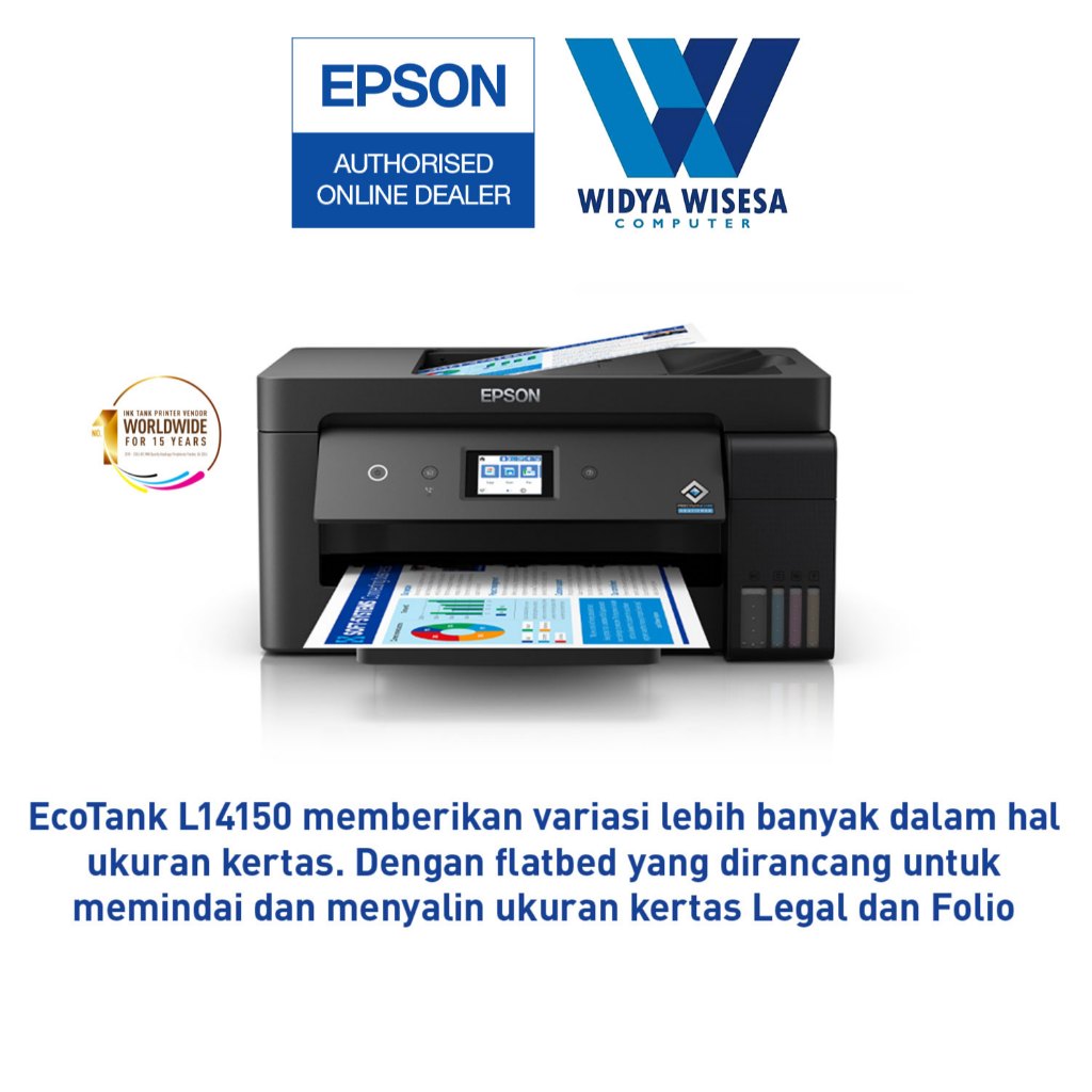 Jual EPSON L14150 Printer A3 Print Scan-Copy Fax ADF Duplex Ethernet ...