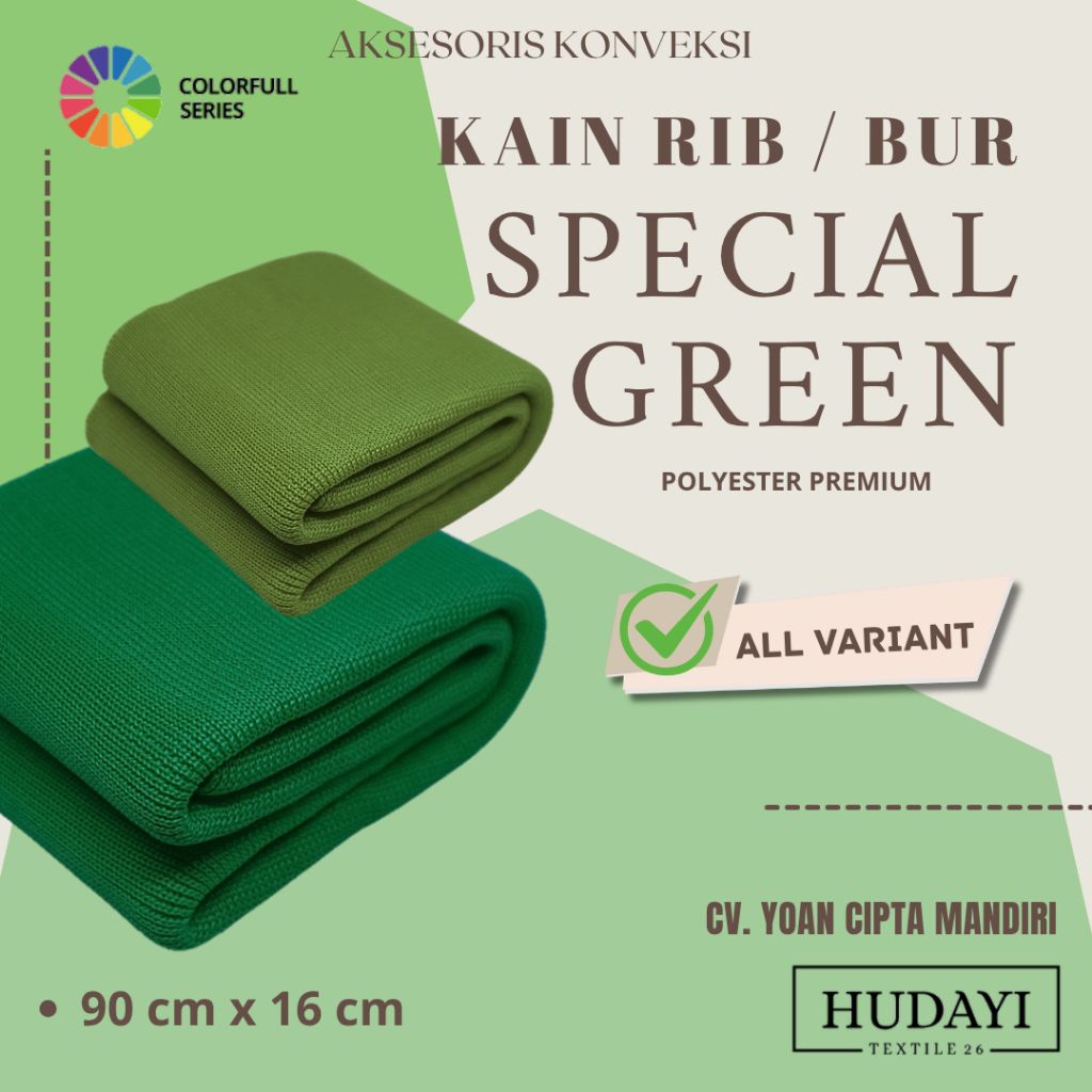 Jual Kain Rib Polyester Polos Lembaran Meteran Aksesoris Jaket Tebal ...
