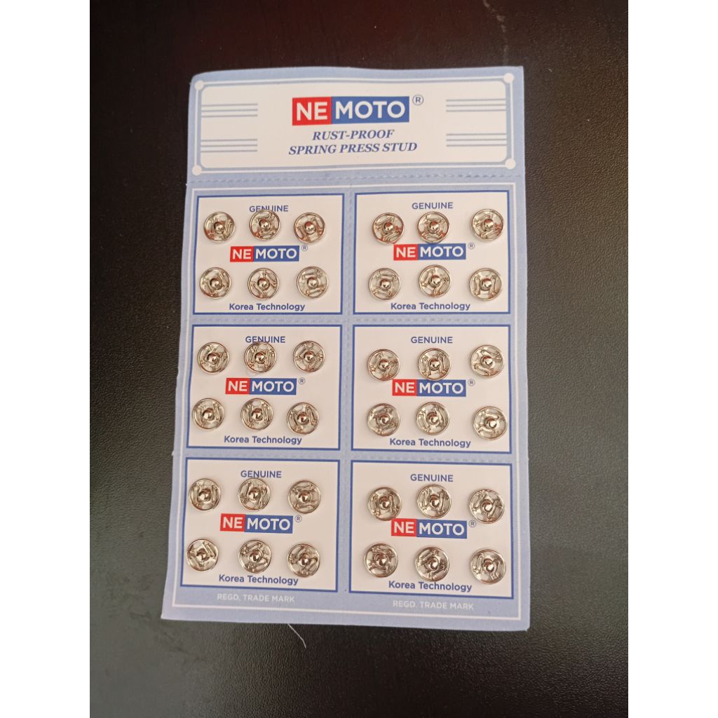 Jual Kancing Jepret Spring Press Stud NeMoTo 1 Renceng isi 36 Pcs ...