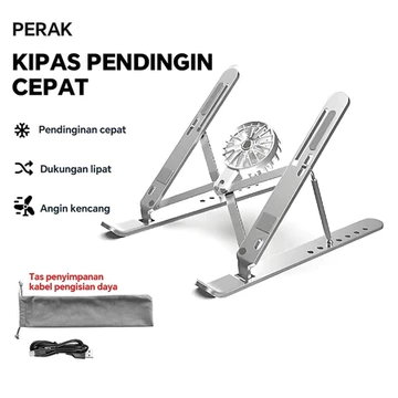 Stand Holder 100 Alluminium Full Alluminium Laptop Macbook Notebook IPAD Mac Dudukan Lipat Pro