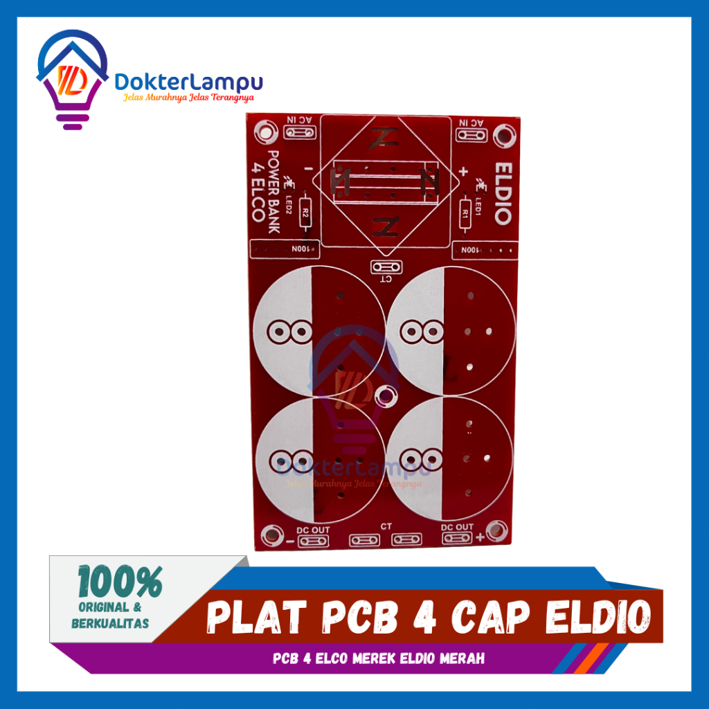 Jual PCB Elko Kapasitor 4 Lubang Merah Multi Dioda | Shopee Indonesia