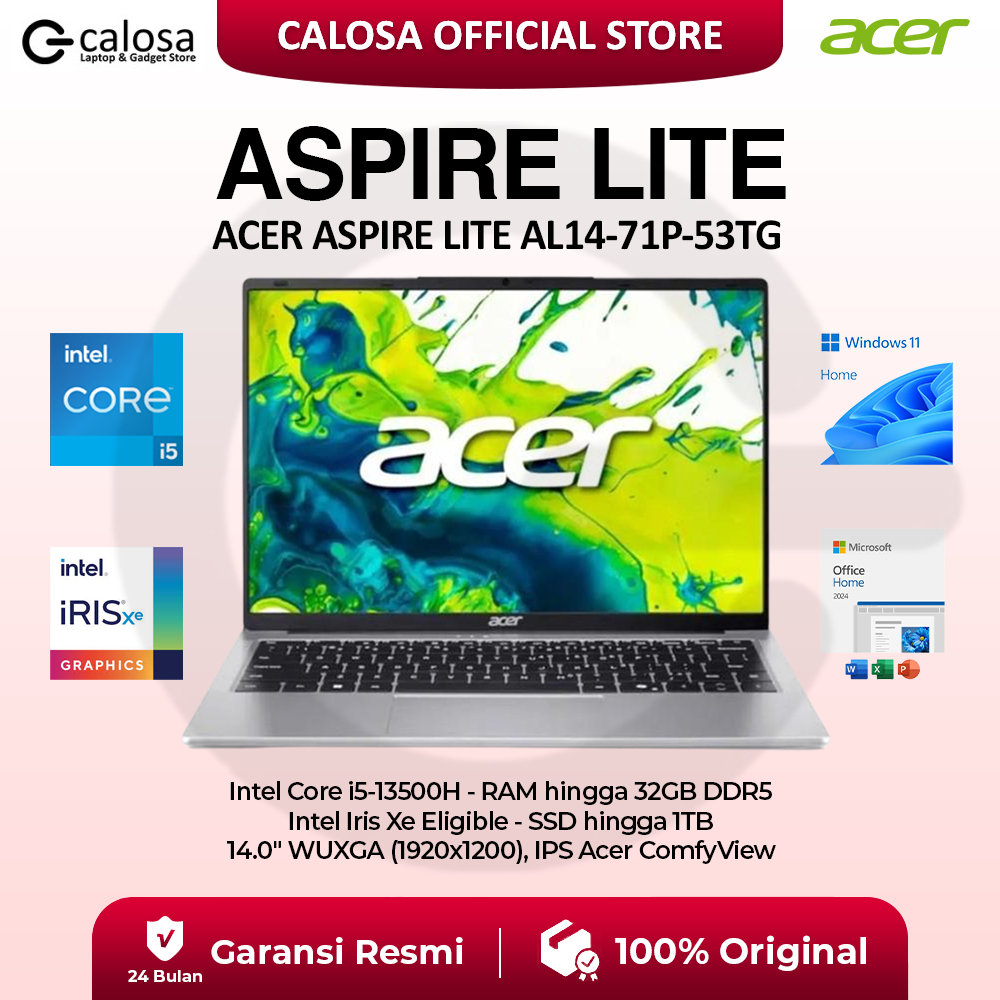 Jual Acer Aspire Lite AL14-71P-53TG Intel Core i5 13500H 16GB 512GB SSD ...