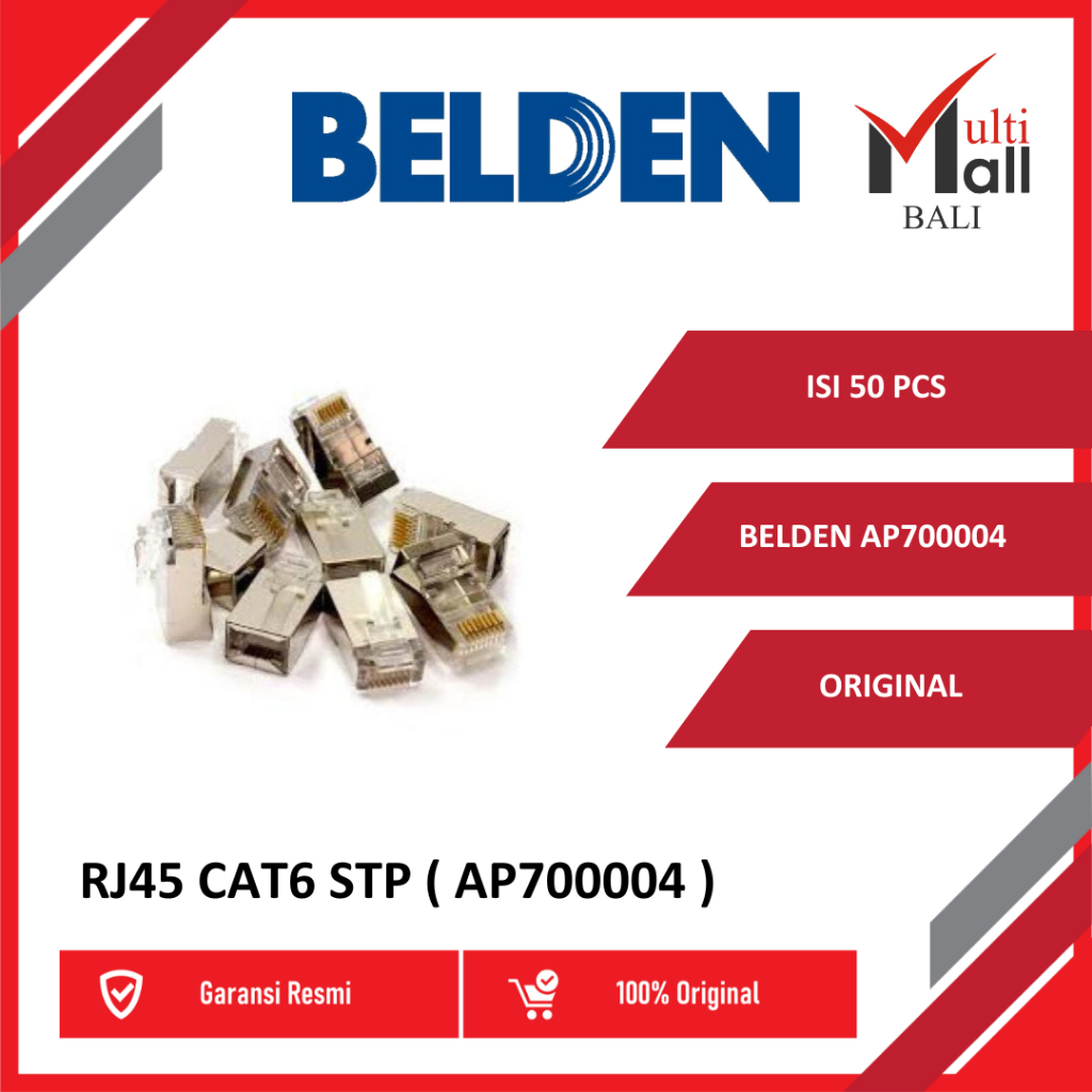 Jual BELDEN RJ45 Connector Cat6 STP / Cat.6 STP Metal ( AP700004 ...