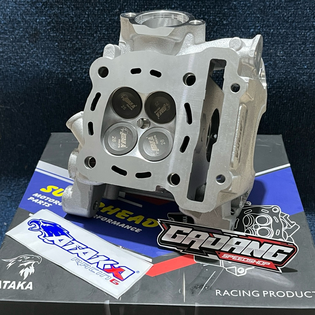 Jual Block Blok Head Cylinder Head Ataka Racing 25/28 Porting CNC Aerox ...