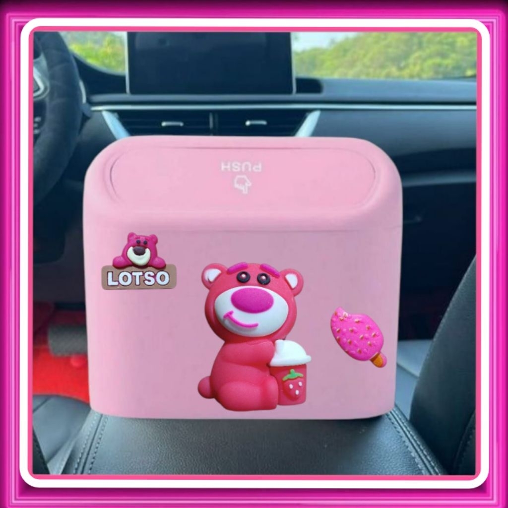 Jual Tong Sampah Mobil Lucu Lotso Pop Ice Strawberry | Mini Car Push ...