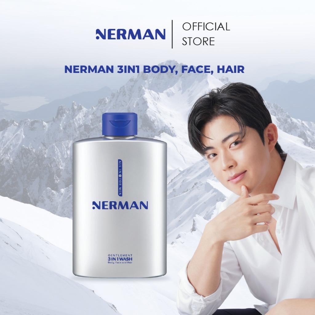 Jual Nerman - 3in1: Body, Face & Hair 330g / Men Body Wash / Sabun ...