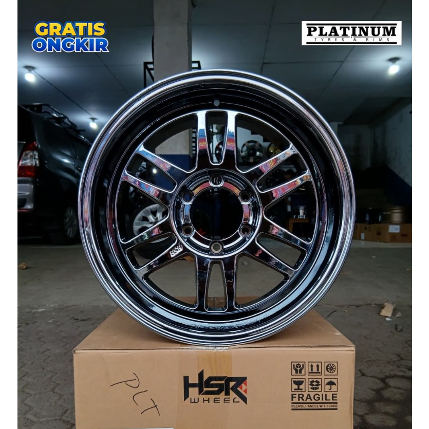 Jual Velg racing samlong black chrome R18 hsr bly 01 pcd 6x139,7 pas ...