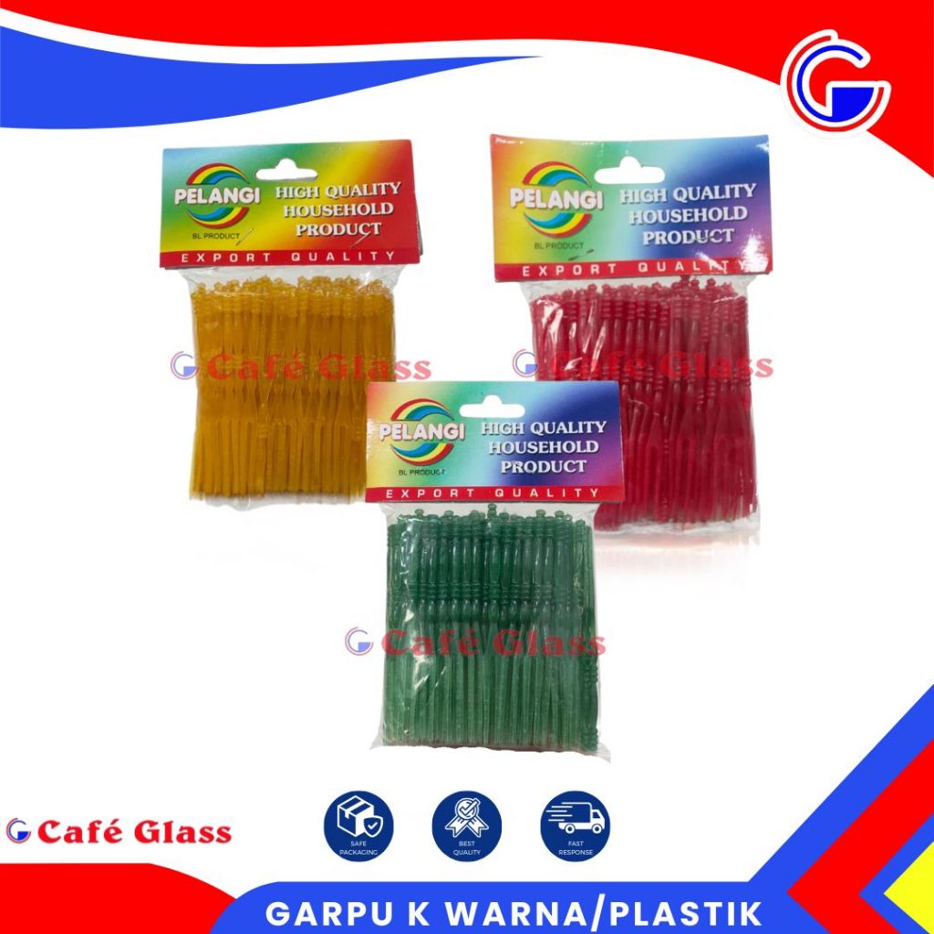 Garpu Kue Mini Kecil Plastik 100 Biji Per Pack / Garpu Kecil Plastik Murah Kue Tart Ulang Tahun
