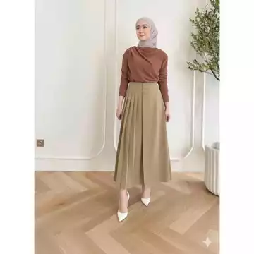 Shenna Kulot Pleats Celana Kulot Rok Wanita Celana Bawahan Casual Formal Daily Furano Premium