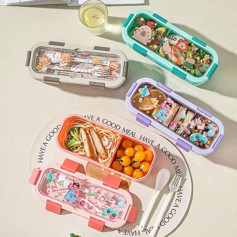 Jual LUNCH BOX Kotak Bekal Anak Lunch Motif Bear Karakter Lucu 9072 2 ...