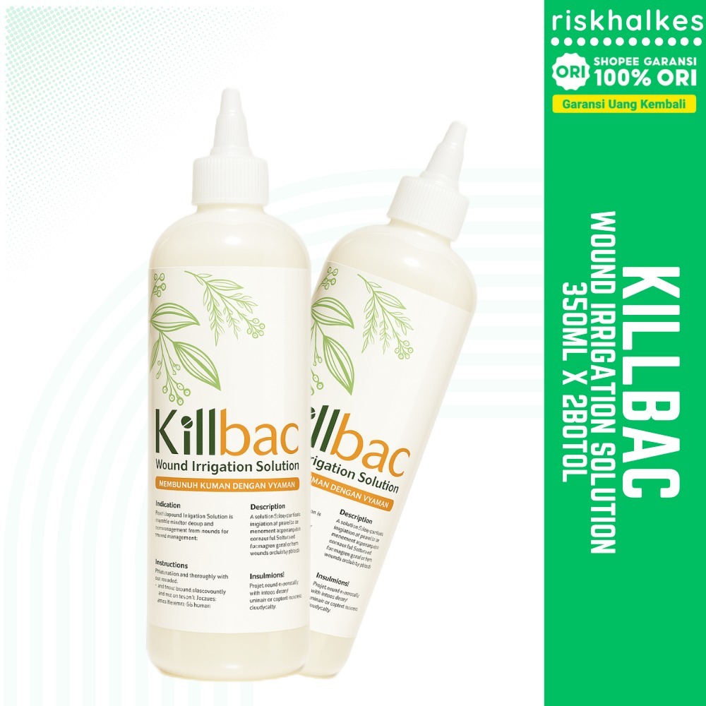 Jual Killbac Wound Irrigation 350ml x 2Botol Cairan Pembersih Luka ...