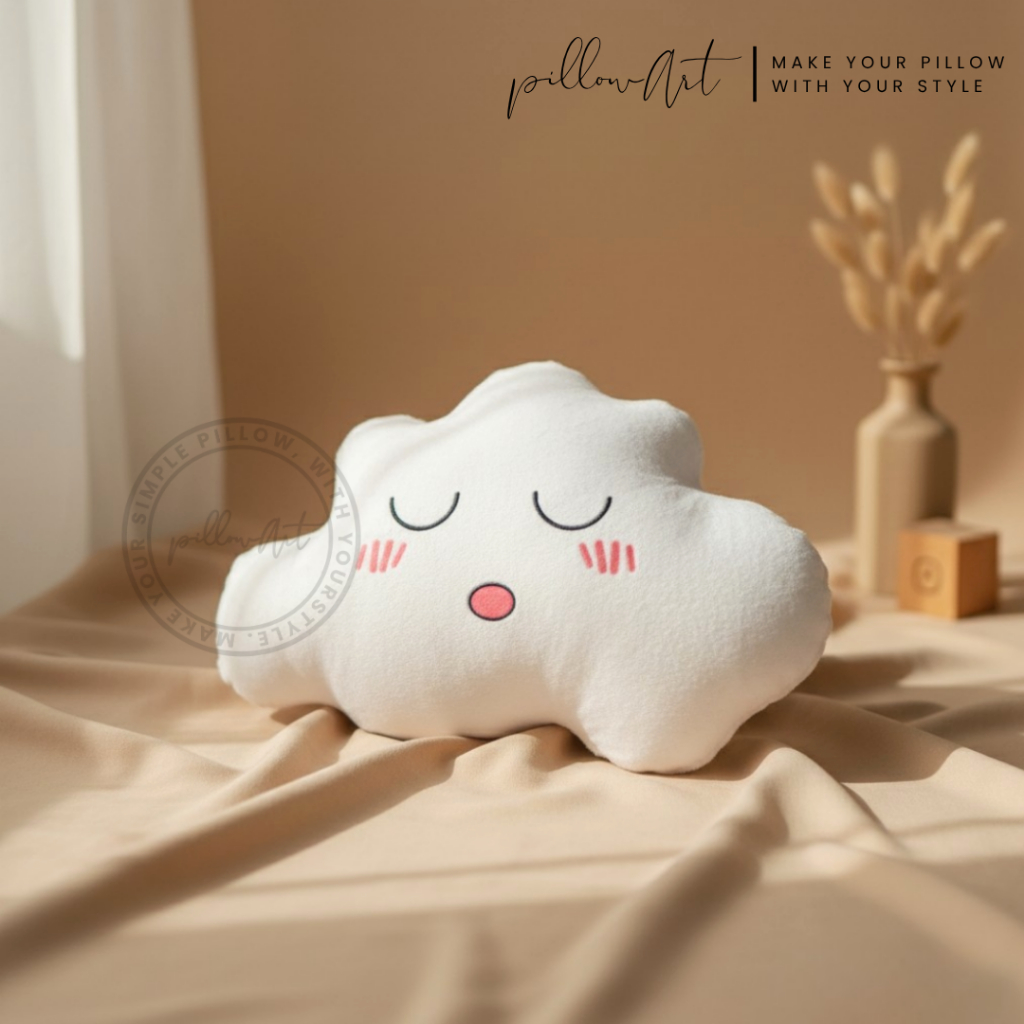 PillowArt Bantal Unik Bentuk Awan Ukuran S - Dekorasi Lucu Aesthetic ART132